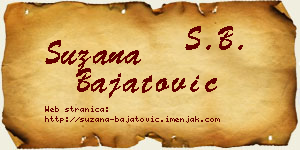 Suzana Bajatović vizit kartica